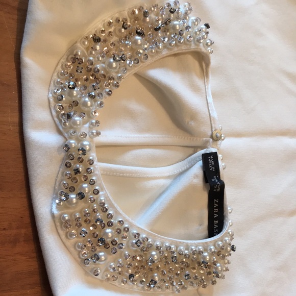 Zara Basic White Jeweled Small - Picture 7 of 8